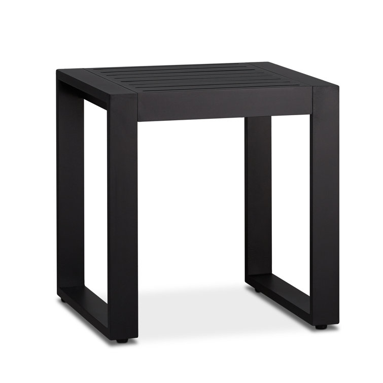 Baltic Black Aluminum 20" Outdoor Side Tables Set