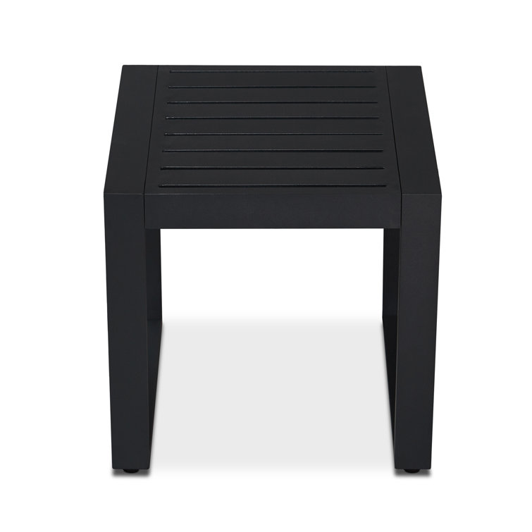 Baltic Black Aluminum 20" Outdoor Side Tables Set