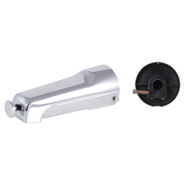 Polished Chrome Wall Mounted Tub Spout with Diverter