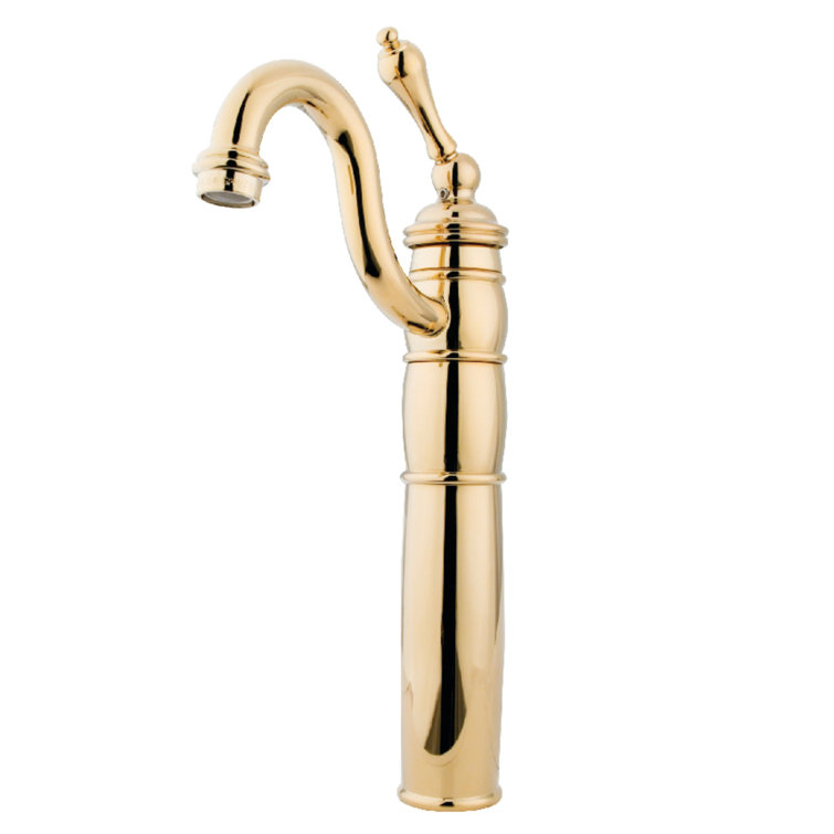 Polished Brass Heritage Vessel Sink Faucet with Single Handle