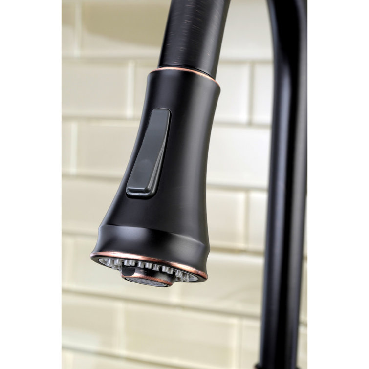 Naples Bronze Single-Handle Pull-Down Kitchen Faucet