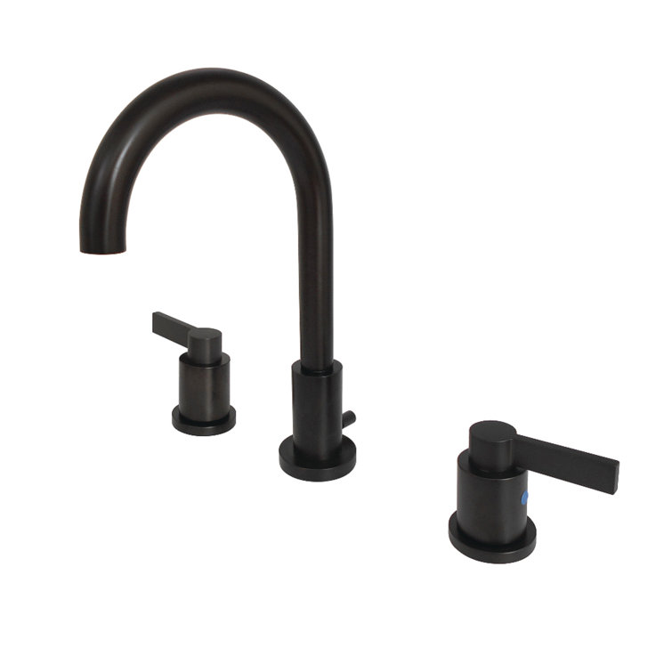 NuvoFusion Oil Rubbed Bronze Widespread Bathroom Faucet with Drain Assembly