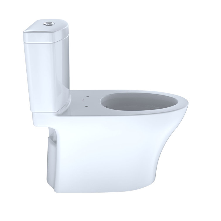 White Elongated Dual Flush Two-Piece Toilet with Tornado Flush