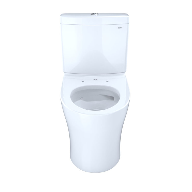White Elongated Dual Flush Two-Piece Toilet with Tornado Flush