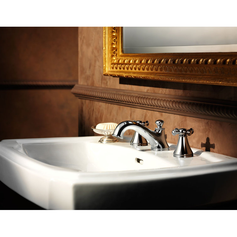 Vivian Polished Chrome Widespread 1.2 GPM Bathroom Faucet with Cross Handles