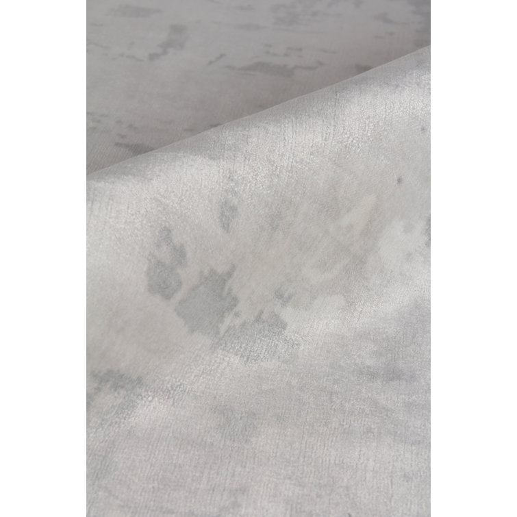 Gray Handmade 10' x 14' Viscose Area Rug