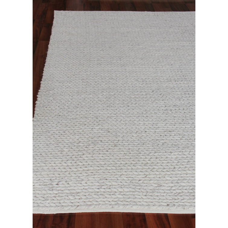 Handmade Gray Braided Cotton and Synthetic 9' x 12' Rug