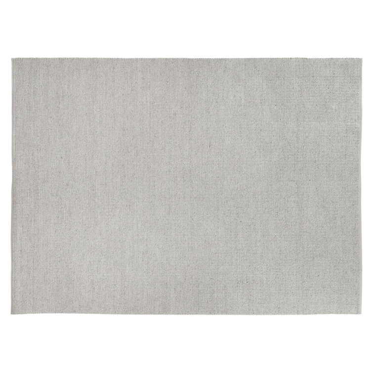 Serene Pebble Light Silver 6' x 9' Hand-Woven Wool Blend Area Rug