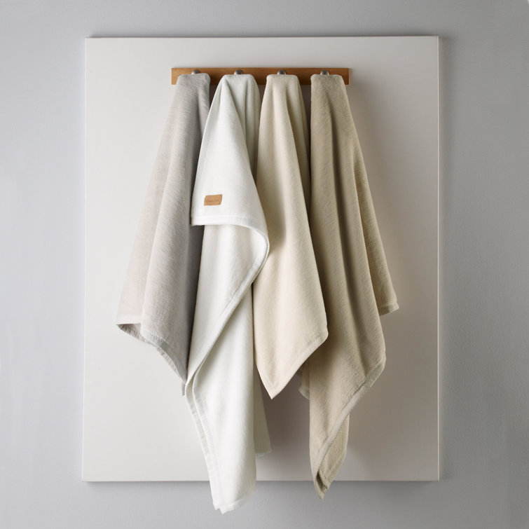 All Seasons Twin White Cotton Throw Blanket - Machine Washable