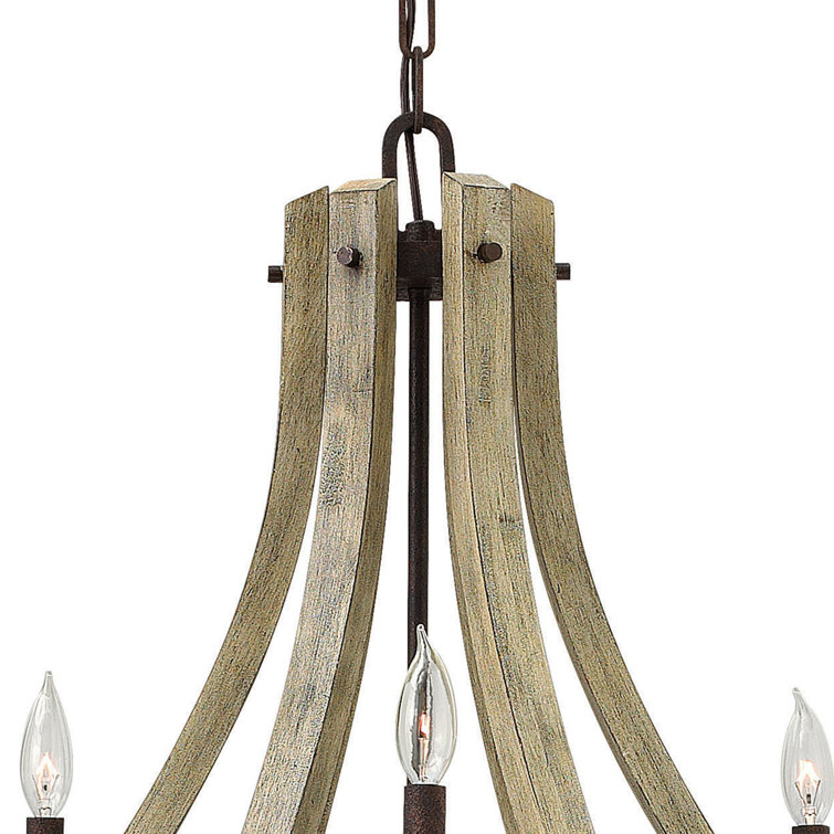Middlefield 9-Light Iron Rust and Weathered Ash Chandelier