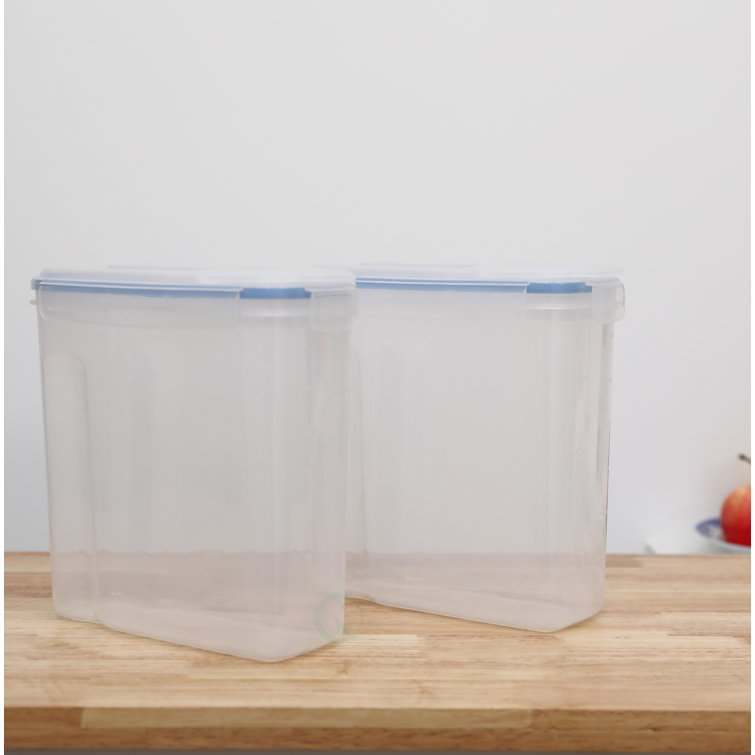 Clear BPA-Free Plastic Food Storage Containers with Airtight Lids, Set of 2