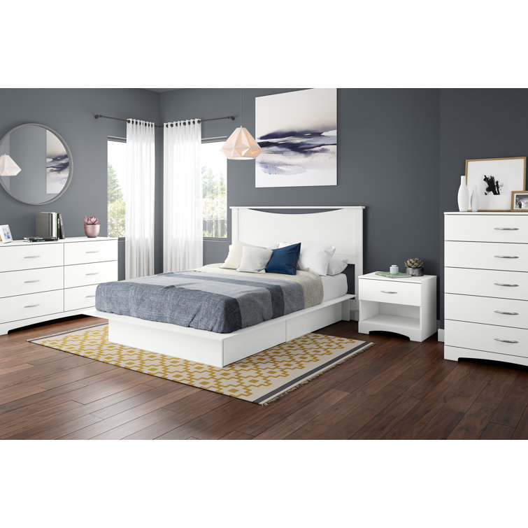 Pure White Laminated Particle Board 5-Drawer Nursery Dresser