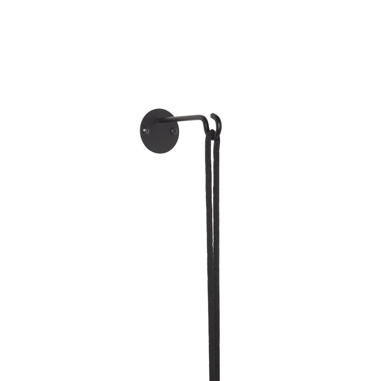 Bolo Soft Curve Black Ceramic Indoor/Outdoor Hanging Planter