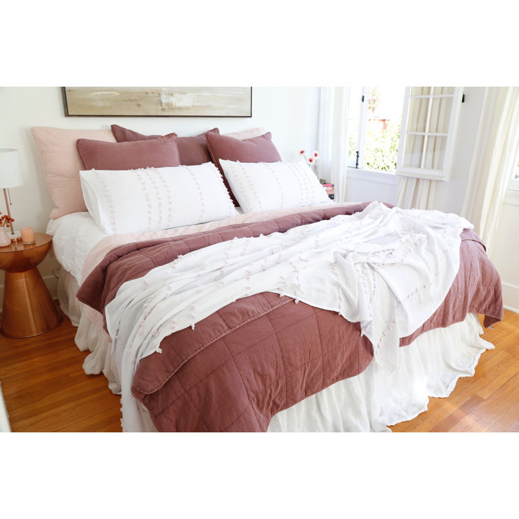 Antwerp Sky Blue King-Sized Cotton Quilted Coverlet