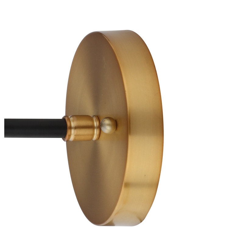 Caleb 28" Black and Brass Gold Sputnik LED Chandelier