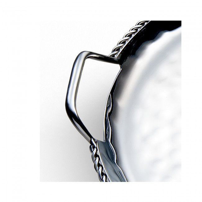 Paloma Round Stainless Steel Tray with Handles