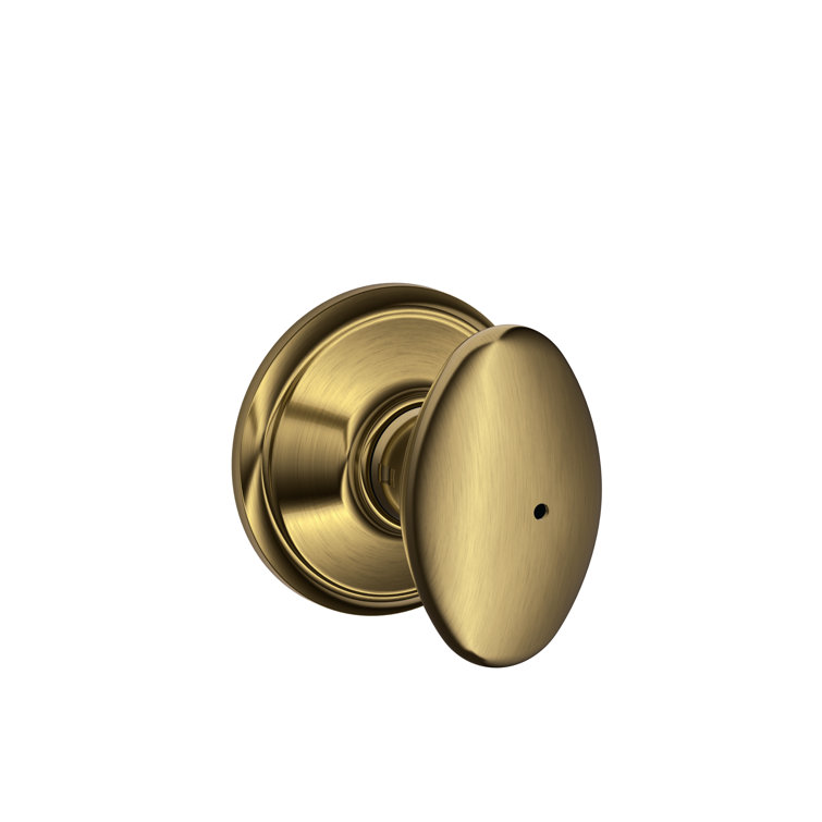 Siena Antique Brass Bed and Bath Privacy Door Knob