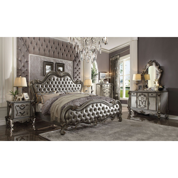 Farmhouse Antique Platinum Dresser with Dovetail Drawers