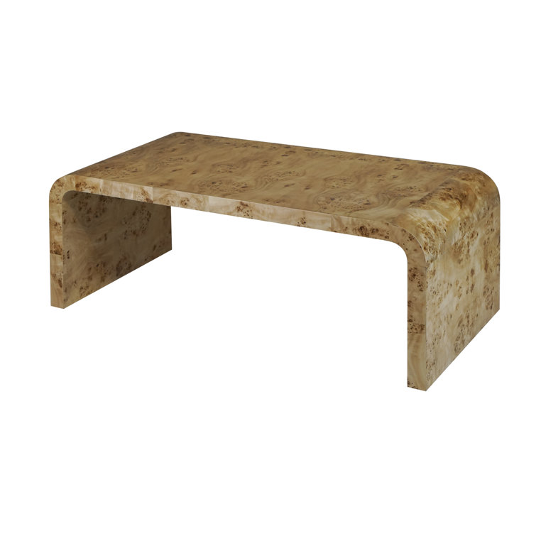 Newbury 48" Light Burlwood Rectangular Wood Coffee Table