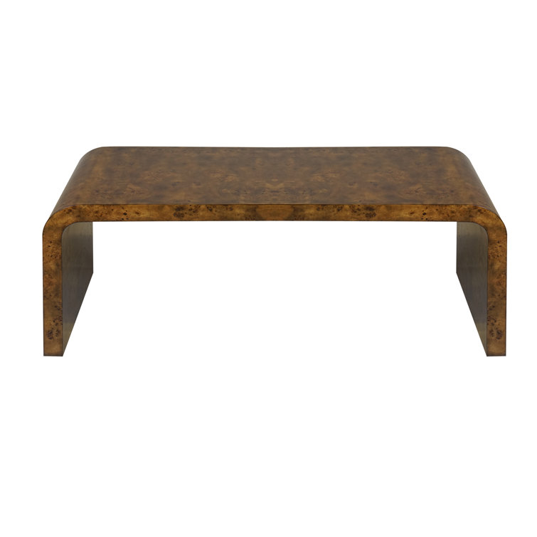 Newbury Rectangular Beige Wood Coffee Table 48"x22"