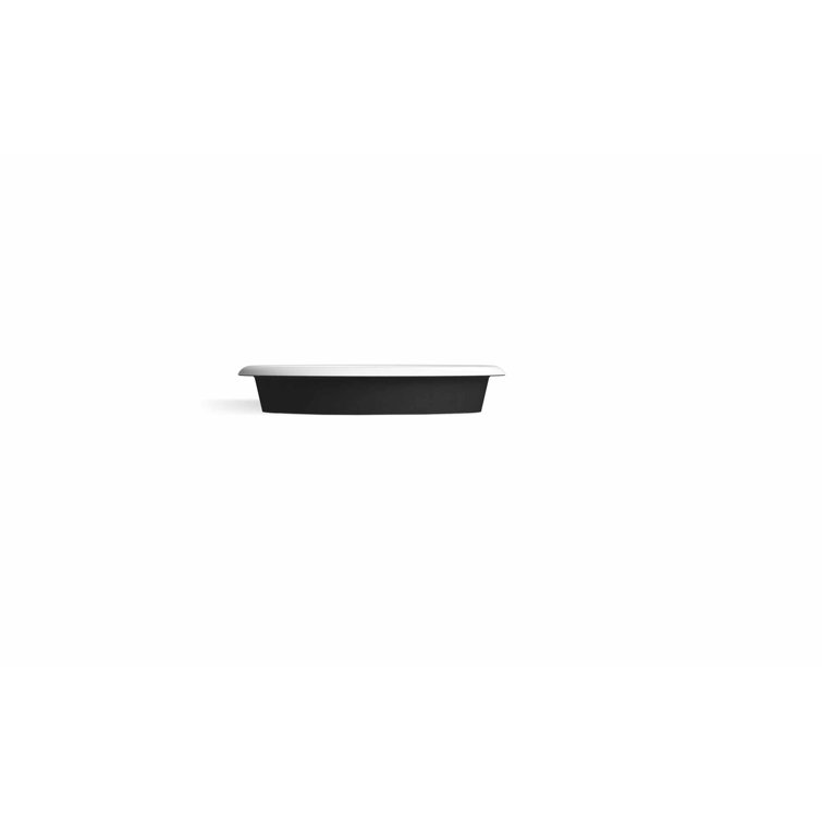 White Round Cast Iron Undermount Bathroom Sink