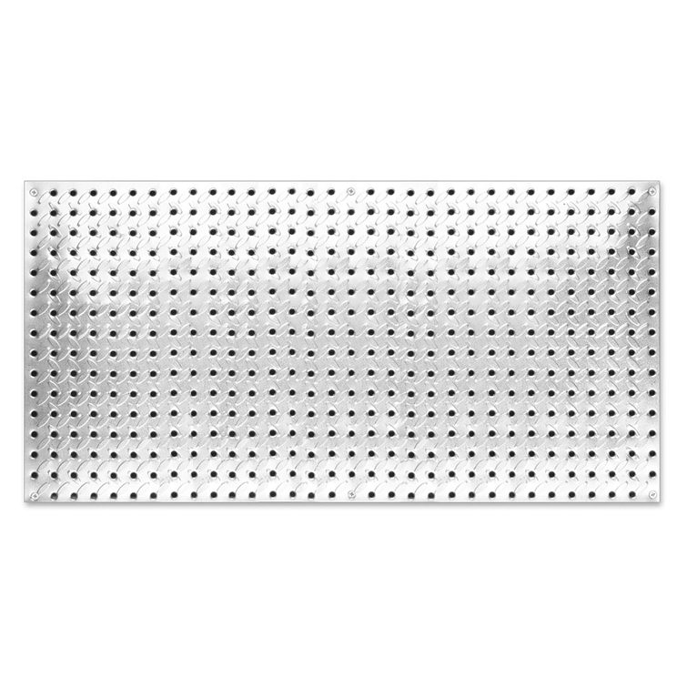 Heavy-Duty Silver Galvanized Steel Pegboard Shelf Board