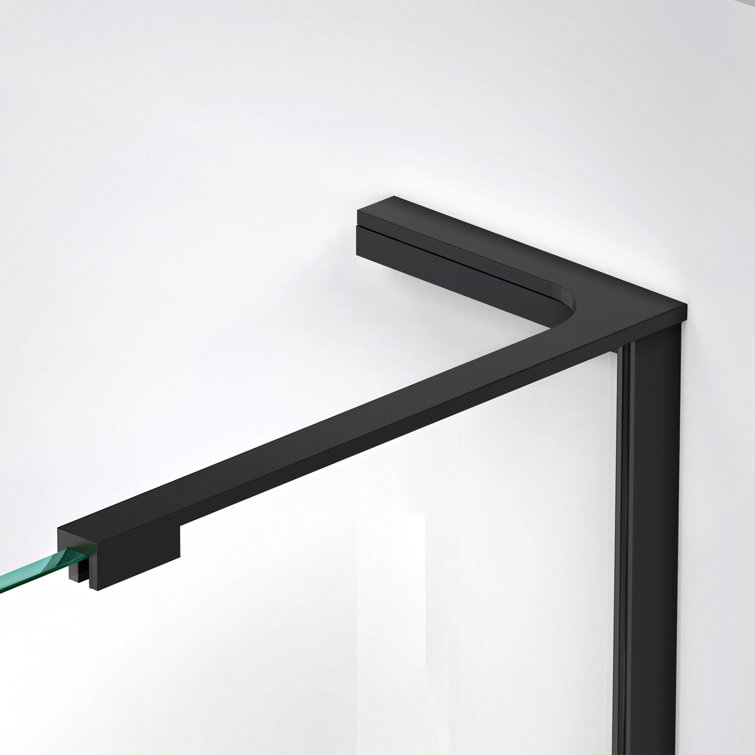 Matte Black Frameless Pivot Shower Door with ClearMax Technology