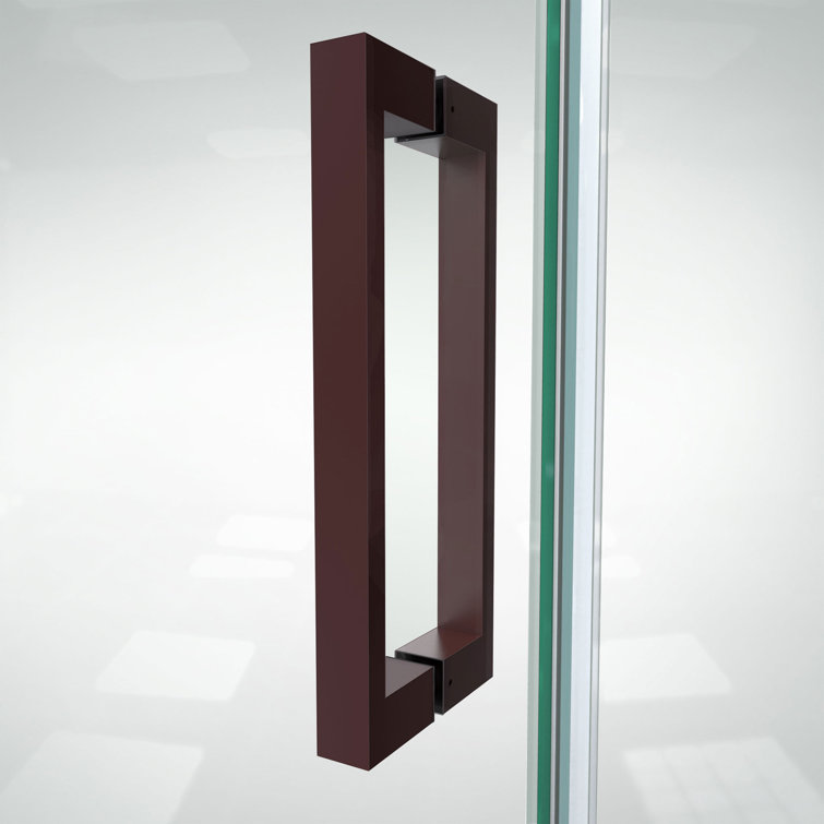 Elegance Plus Oil Rubbed Bronze Frameless Pivot Shower Door with Clear Glass