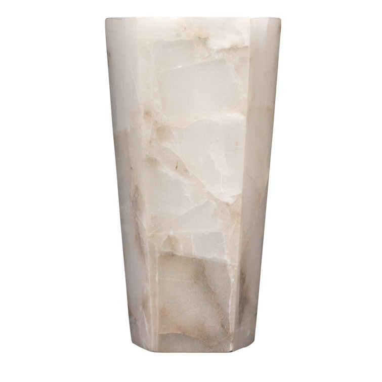 Borealis Alabaster White Dimmable 1-Light Wall Sconce