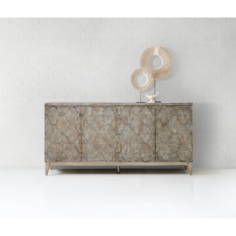 Gray Oak Veneer Traditional 72'' Sideboard