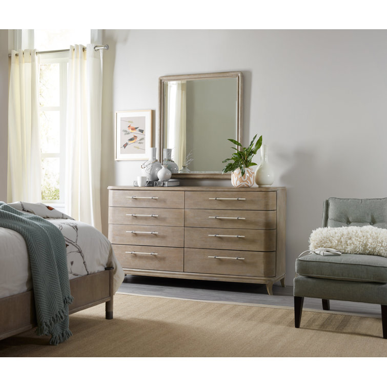 Greige Transitional Wood Rectangular Wall Mirror