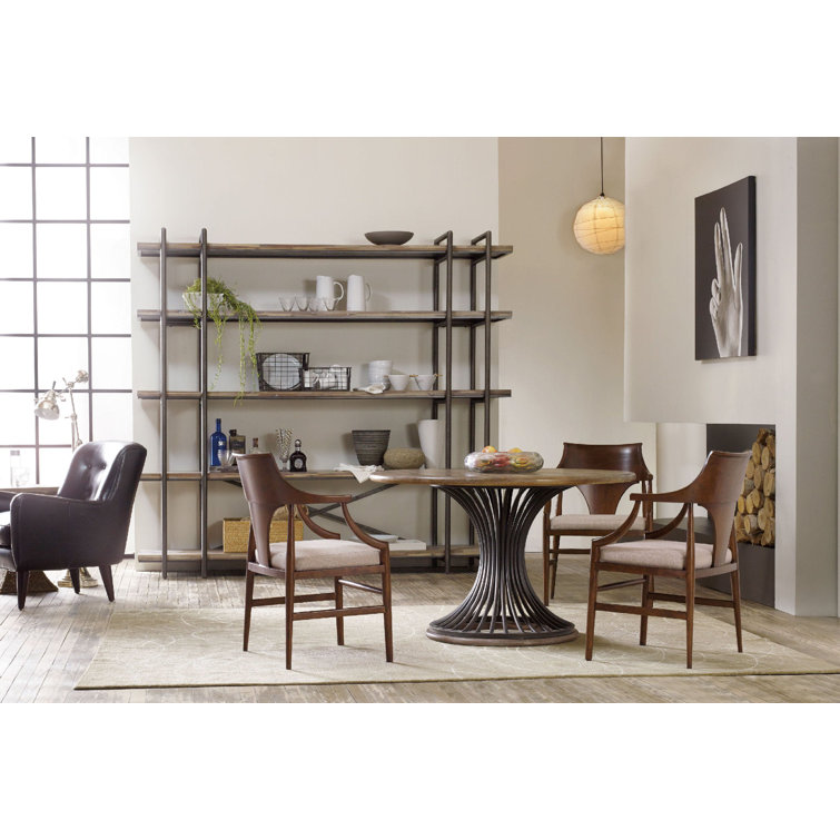 Scandinavian Wood & Black Iron 48" Round Dining Table