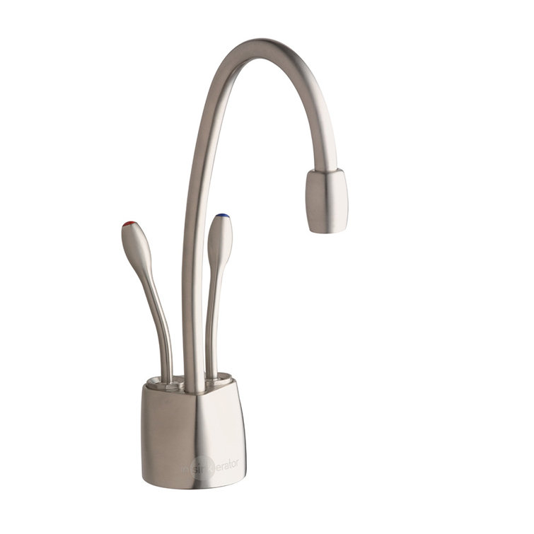 Satin Nickel Dual Handle Hot and Cold Water Dispenser