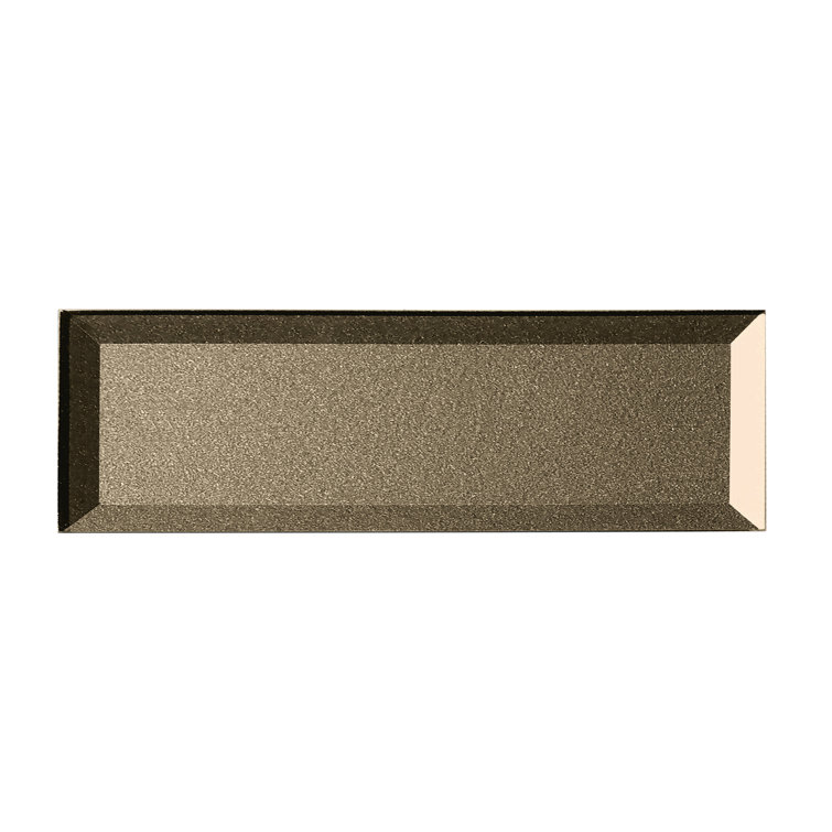 Bronze Beveled Glossy Glass 3x12 Subway Tile