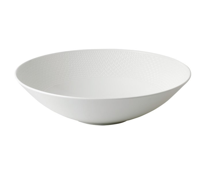 Gio White Ceramic Microwave Safe Serving Bowl
