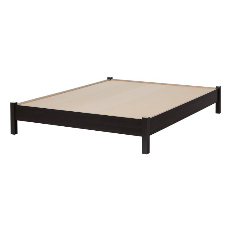 Gray Oak Queen Platform Bed Frame with Storage Drawer