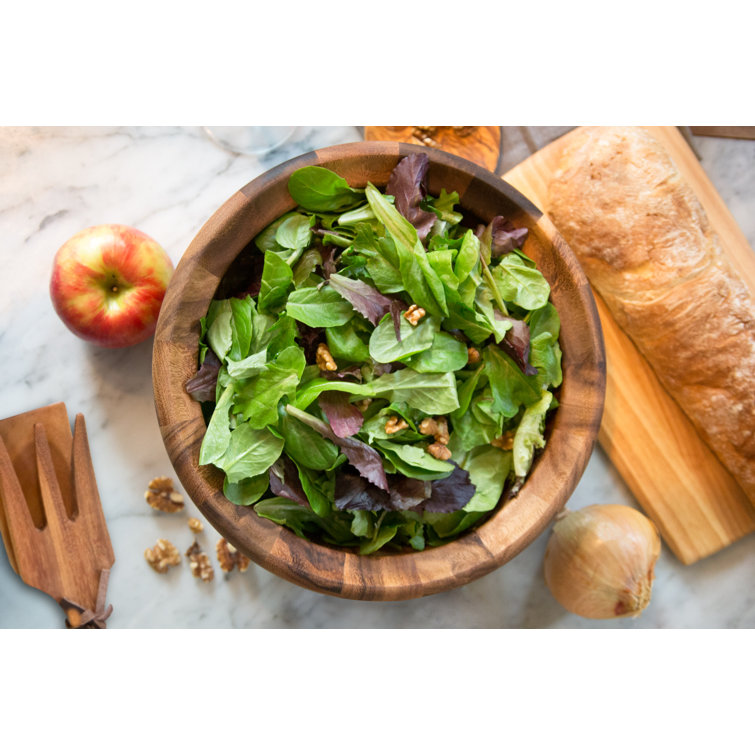 Salinas Acacia Wood Extra Large Round Salad Bowl