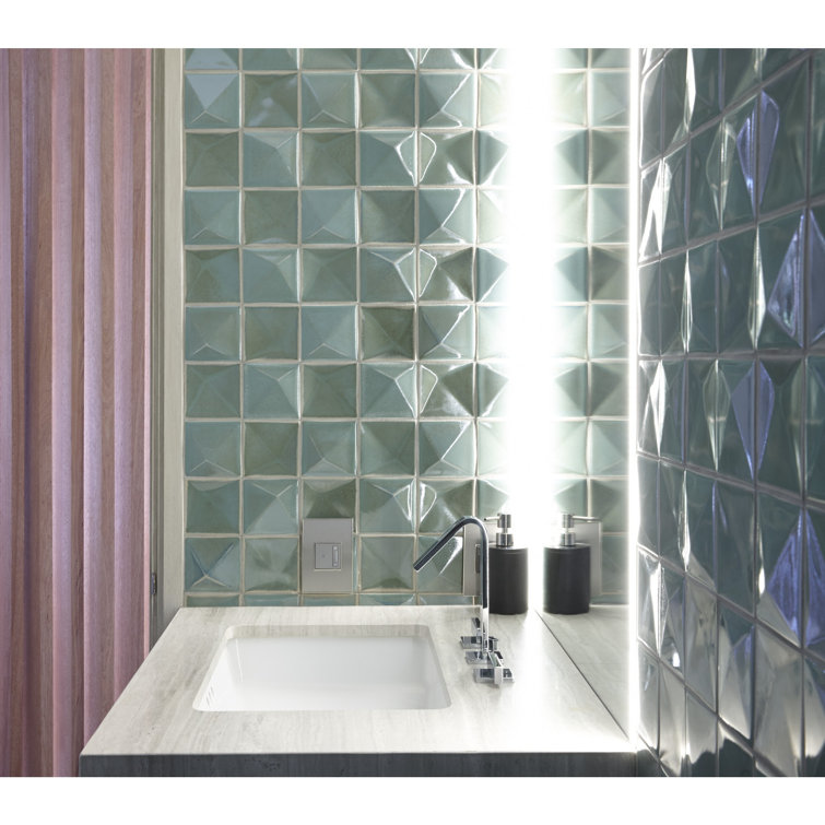 Thunder Grey Ceramic Rectangular Undermount Bathroom Sink