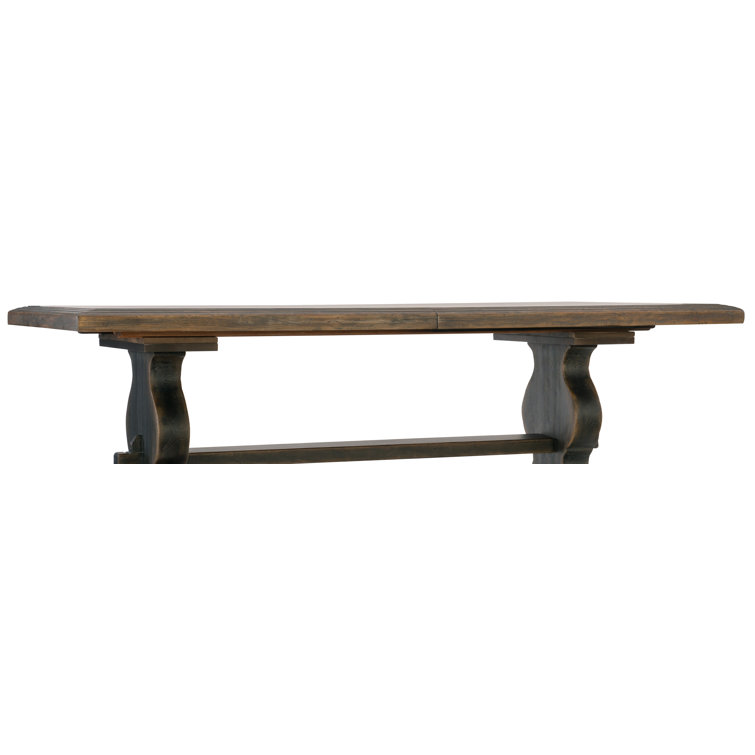 Hill Country Black and Brown Extendable Dining Table
