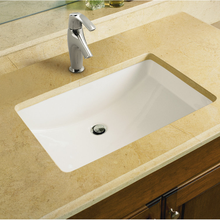 Thunder Grey Ceramic Rectangular Undermount Bathroom Sink