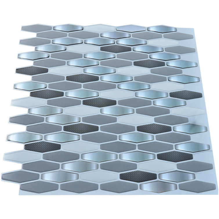 12'' x 12'' Multicolor PVC Peel and Stick Mosaic Tile