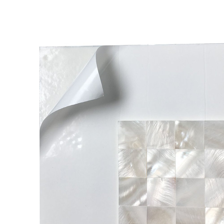 12" x 12" White Mother of Pearl Mosaic Tile
