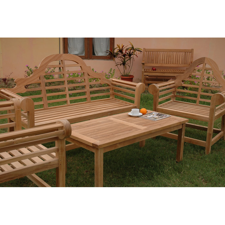Marlborough Natural Teak 4-Piece Outdoor Seating Set