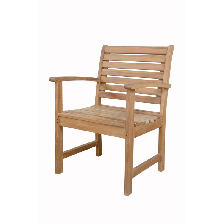 Chapman Beige Linen and Wood Classic Armchair