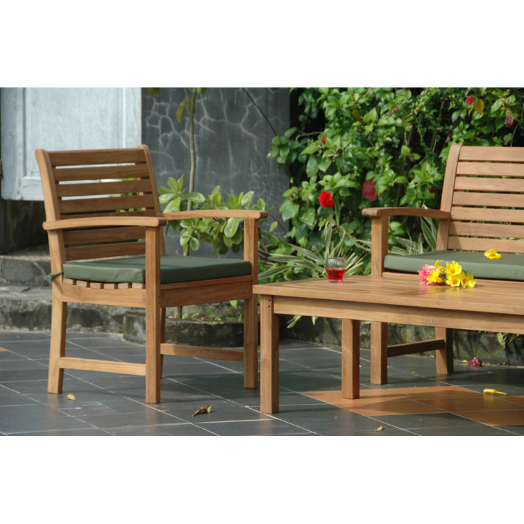 Victoria Montage 4-Piece Teak Outdoor Conversation Set
