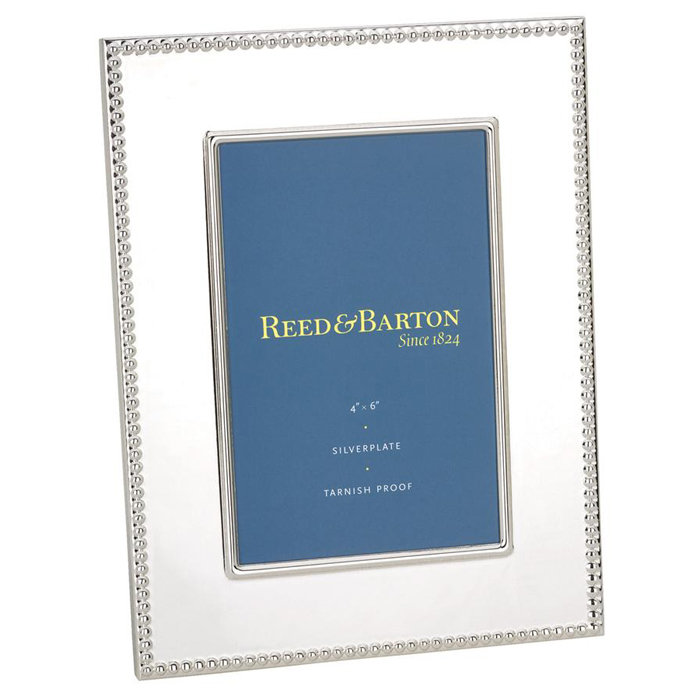 Lyndon Silverplate 4" x 6" Beaded Photo Frame