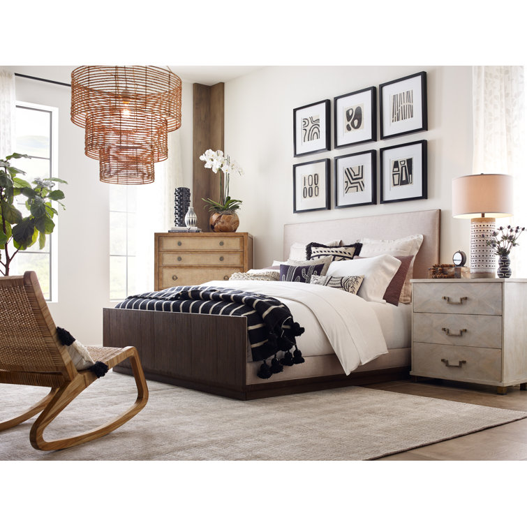 Las Palmas White Teak and Rattan Rocking Accent Chair