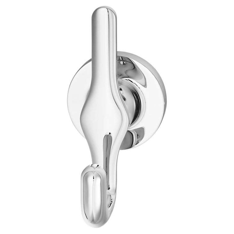 Polished Chrome Minimalist Wall Mounted Double Robe Hook