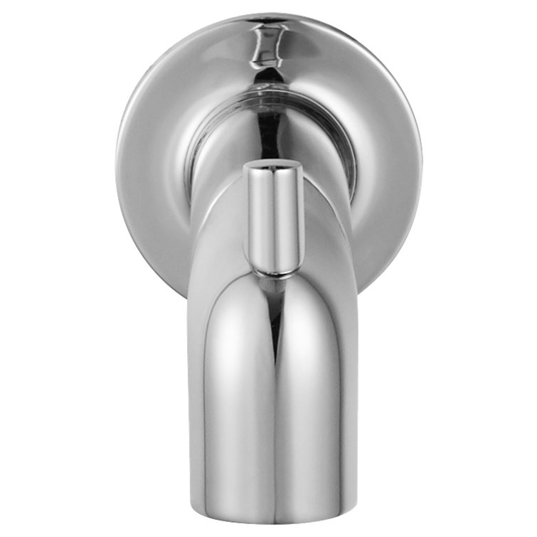 Polished Chrome Wall Mounted Tub Spout with Diverter