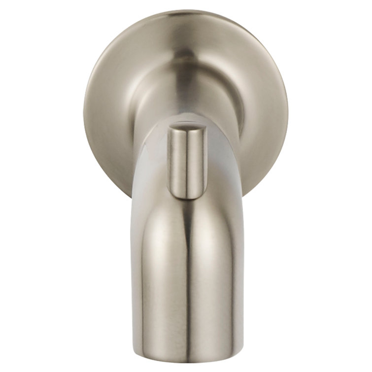 Sleek Studio S Wall-Mounted Tub Spout with Diverter in Brushed Nickel
